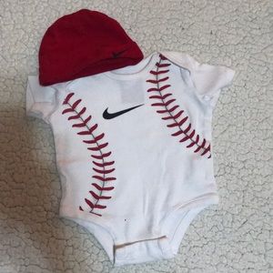 Nike onsie and hat